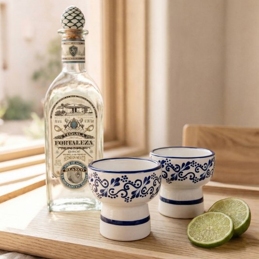 Tequila Copita - White & Blue