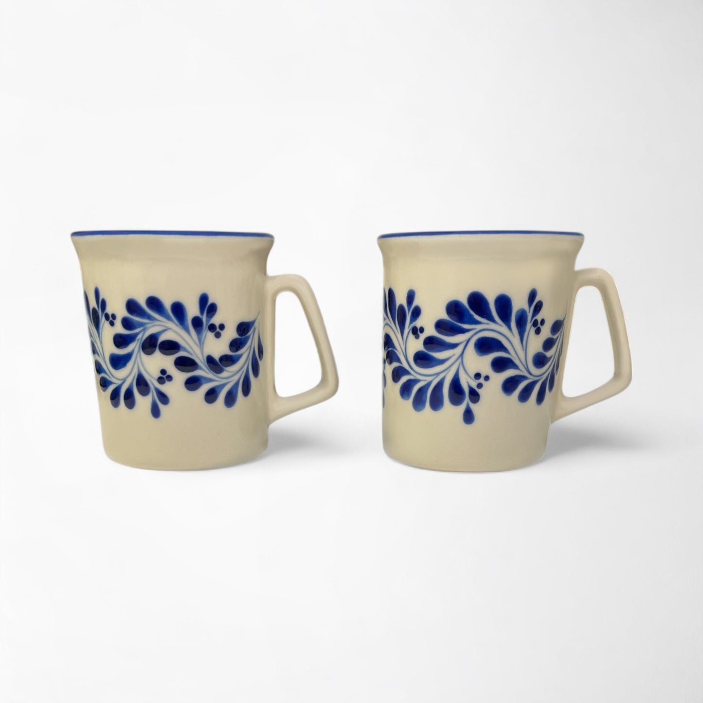 Hand painted ceramic mug set. Talavera design. Made in Mexico