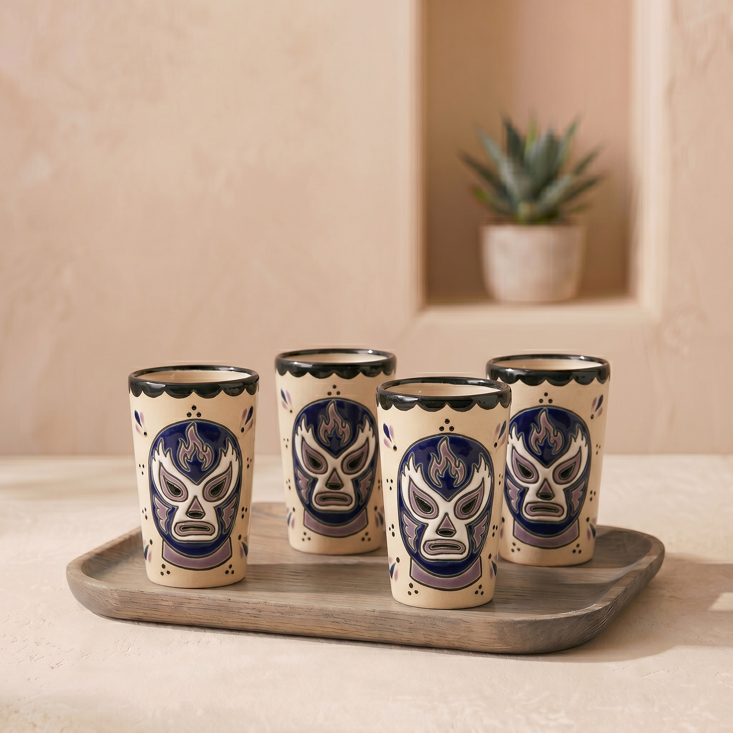Shot Glass - Luchador Purple