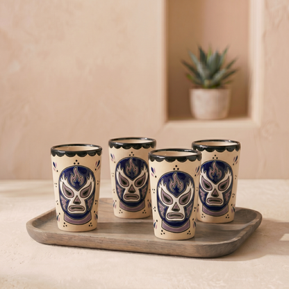 Shot Glass - Luchador Purple
