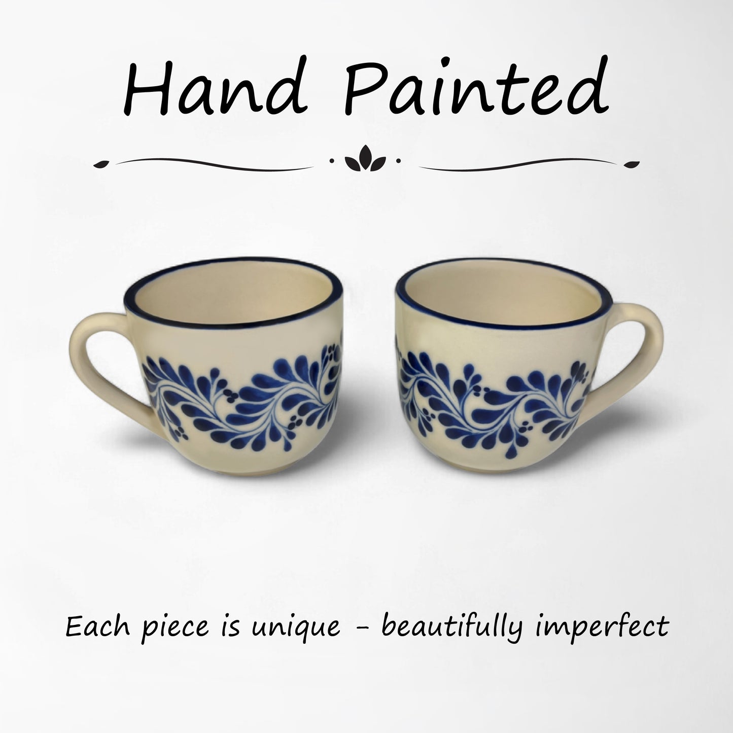 Café Mug Set of 2 - Garden Blue