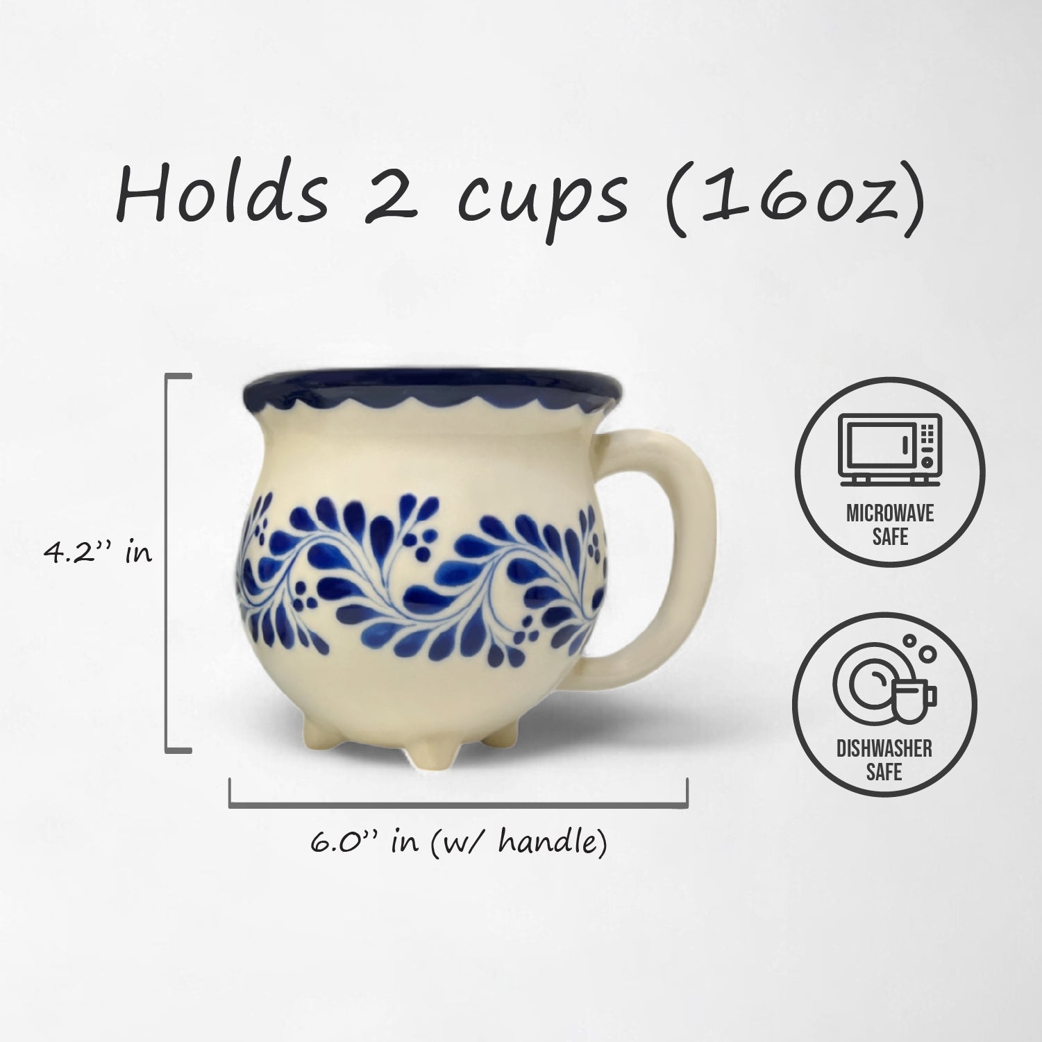 Handmade  and hand painted ceramic mug, perfect for gifting.