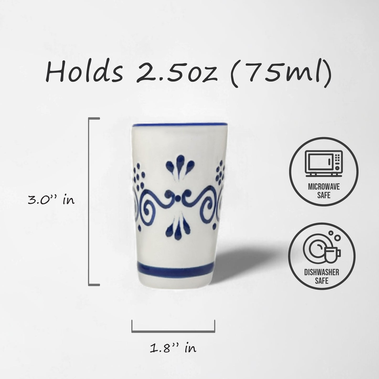 Small ceramic shot glasses perfect for entertaining, decor, home bars, or cocktail nights with friends