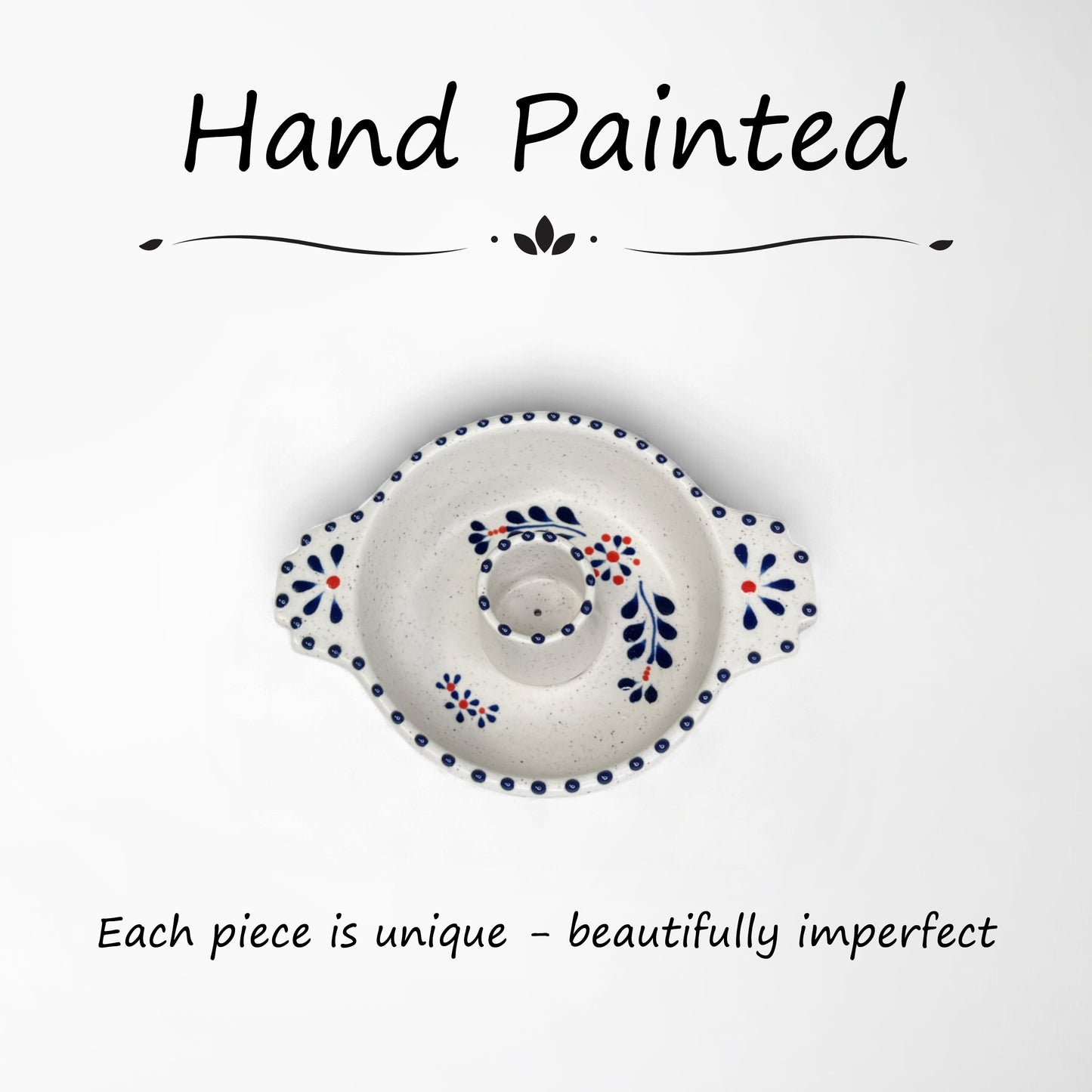 hand painted Ceramic incense stick holder tray for meditation, cleansing, and home décor. 