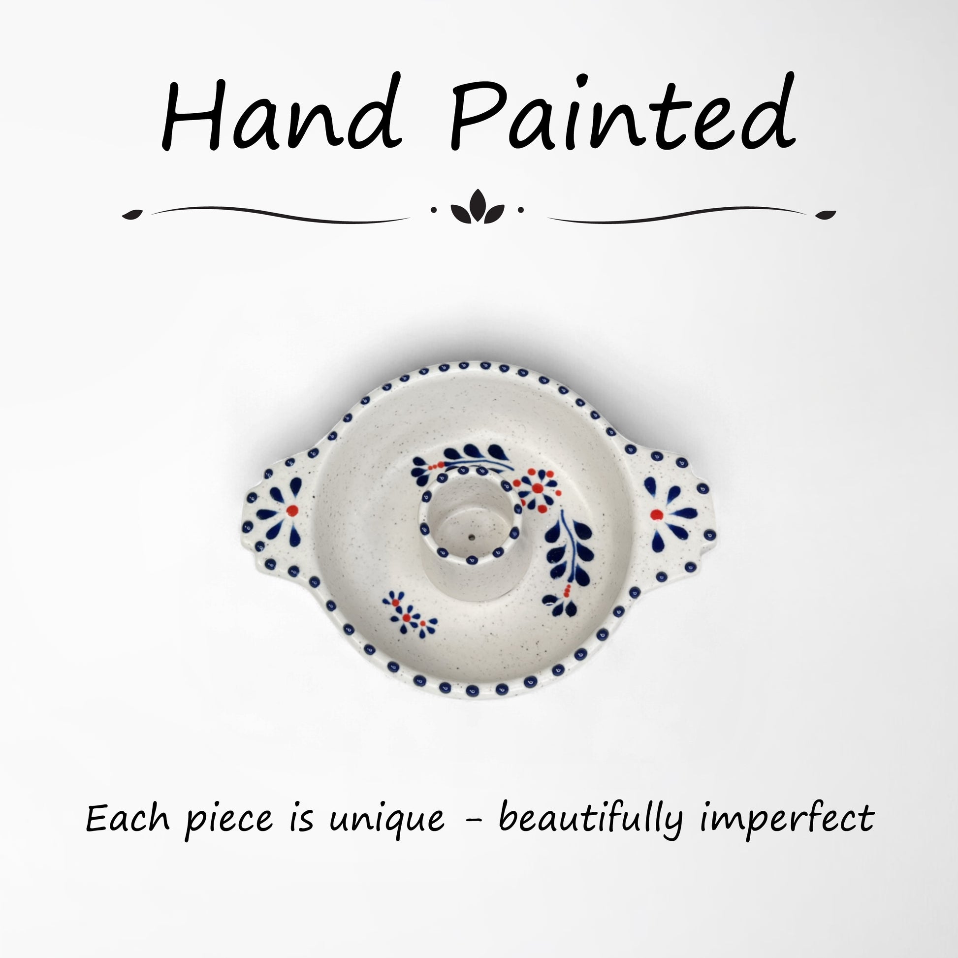 hand painted Ceramic incense stick holder tray for meditation, cleansing, and home décor. 