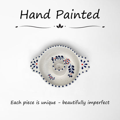 hand painted Ceramic incense stick holder tray for meditation, cleansing, and home décor. 