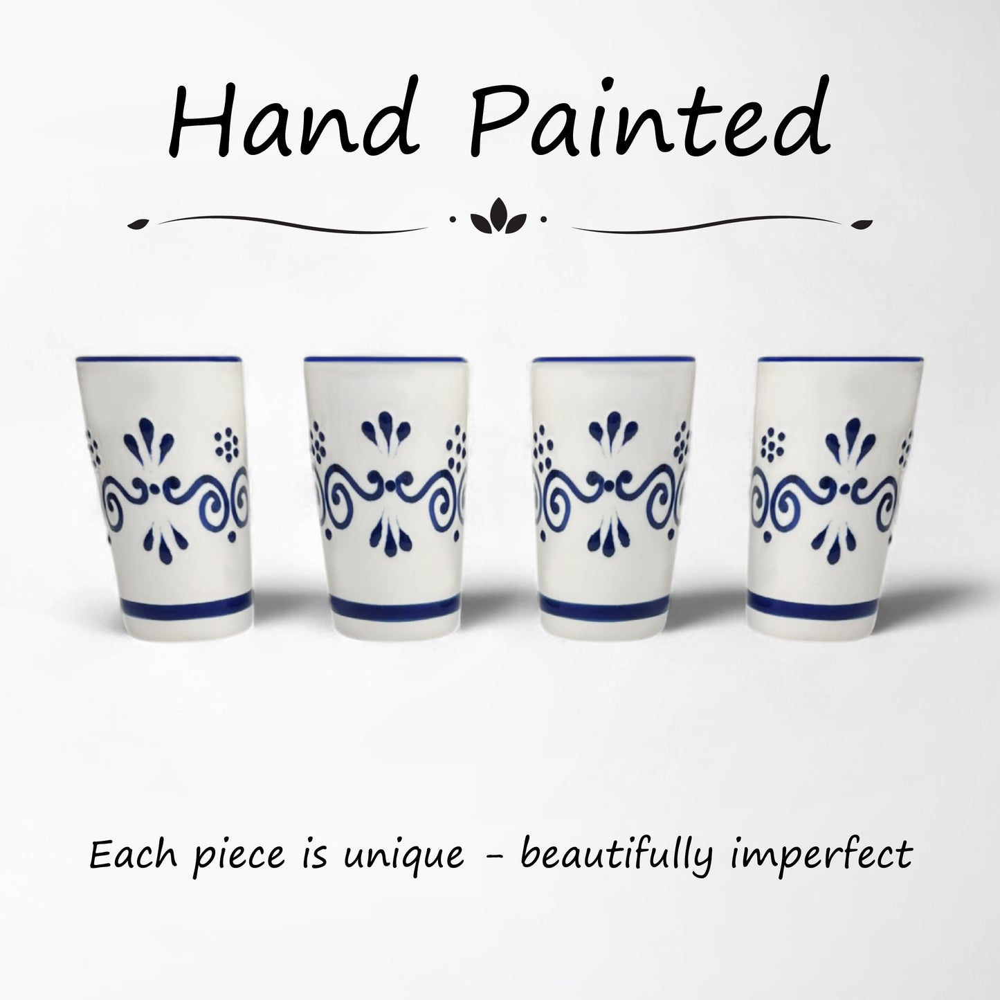Handmade ceramic shot glass set, a thoughtful gift for birthdays, housewarming, or holiday celebrations.