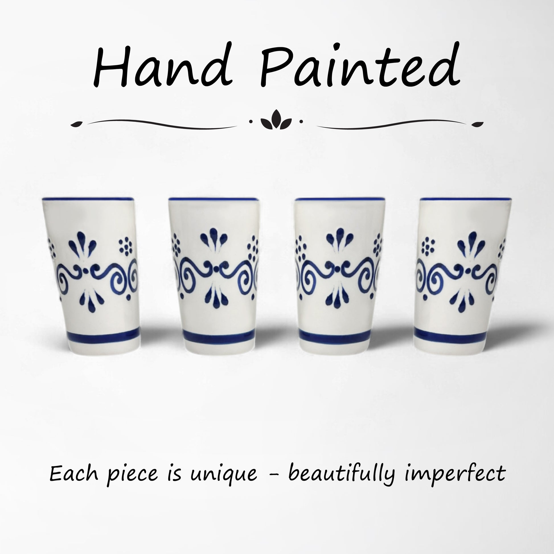 Handmade ceramic shot glass set, a thoughtful gift for birthdays, housewarming, or holiday celebrations.