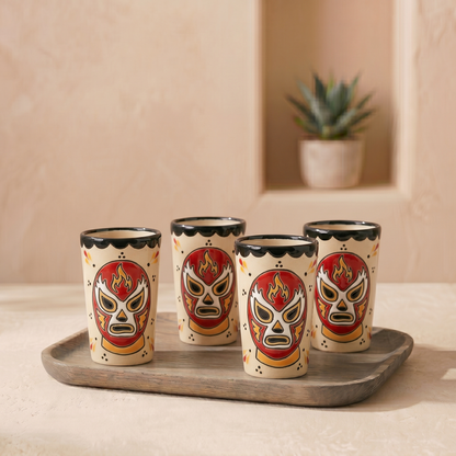 Shot Glass - Luchador Red