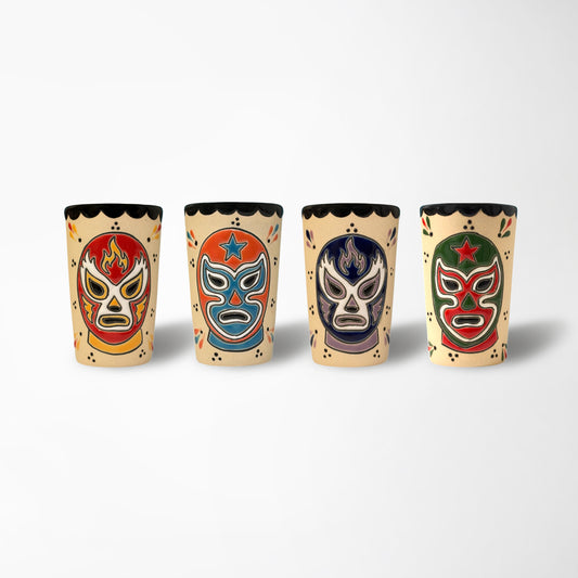 Shot Glass - Luchadores Tag Team
