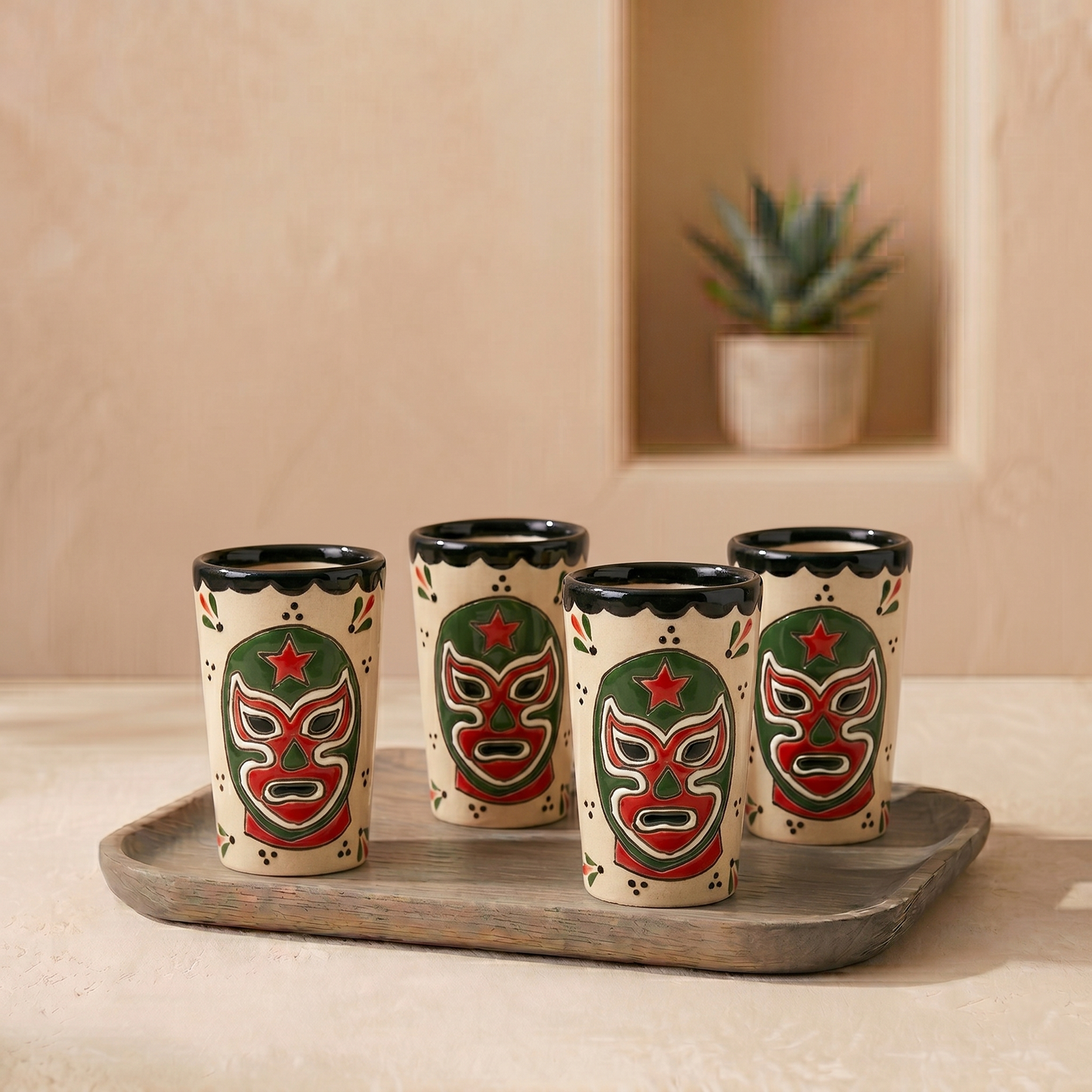 Shot Glass - Luchador Green