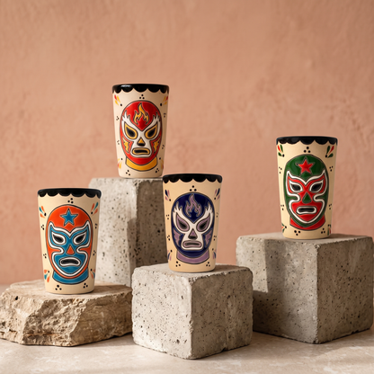 Shot Glass - Luchadores Tag Team