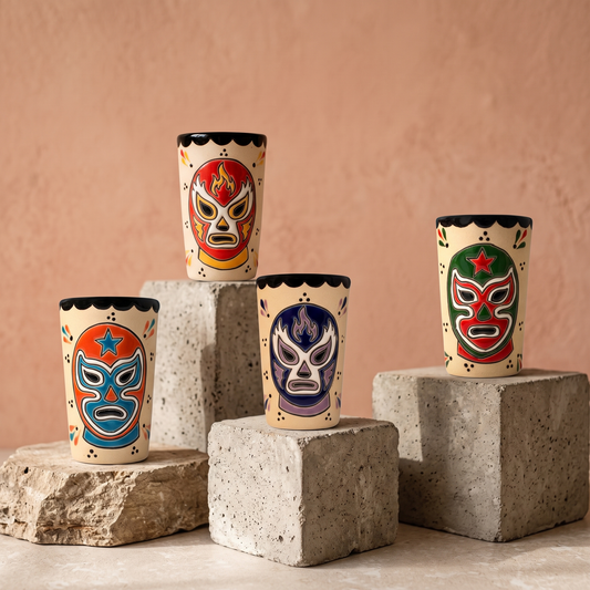 Shot Glass - Luchadores Tag Team