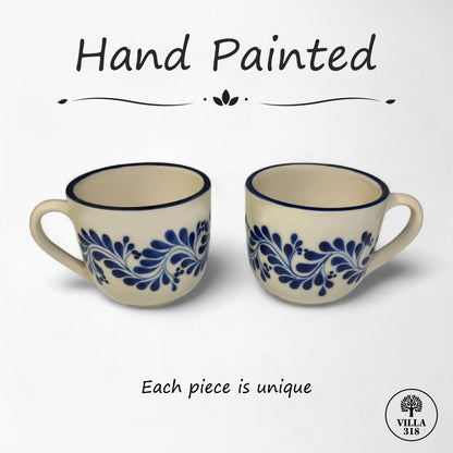 Café Mug Set of 4 - Garden Blue
