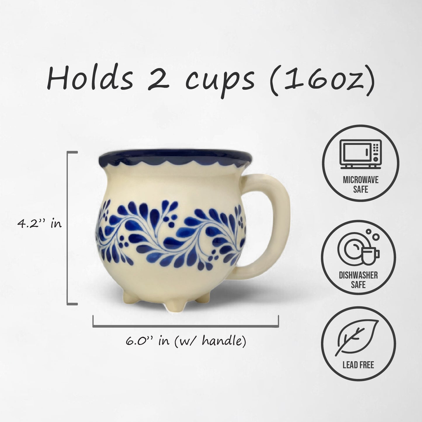 Perol Mug - Garden Blue