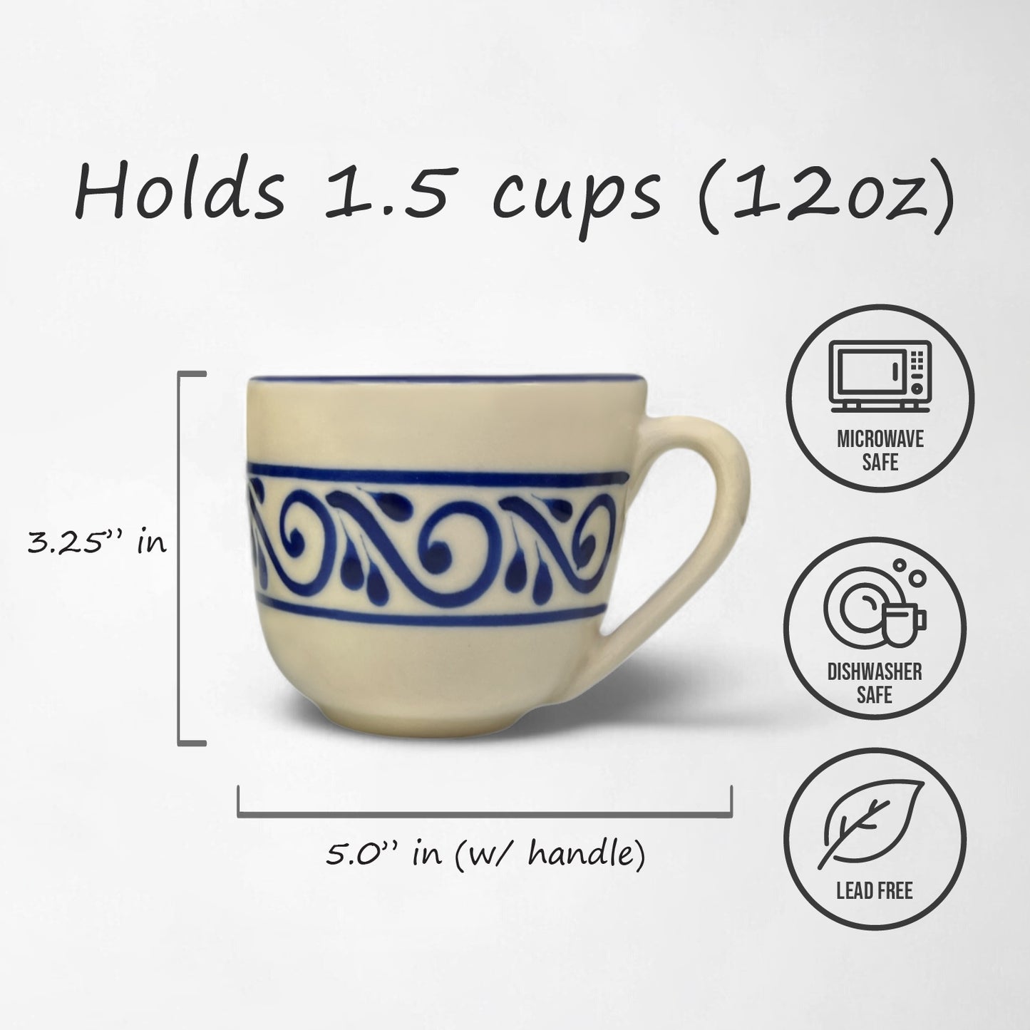 Café Mug - Tribal Blue
