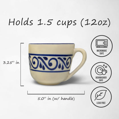 Café Mug - Tribal Blue