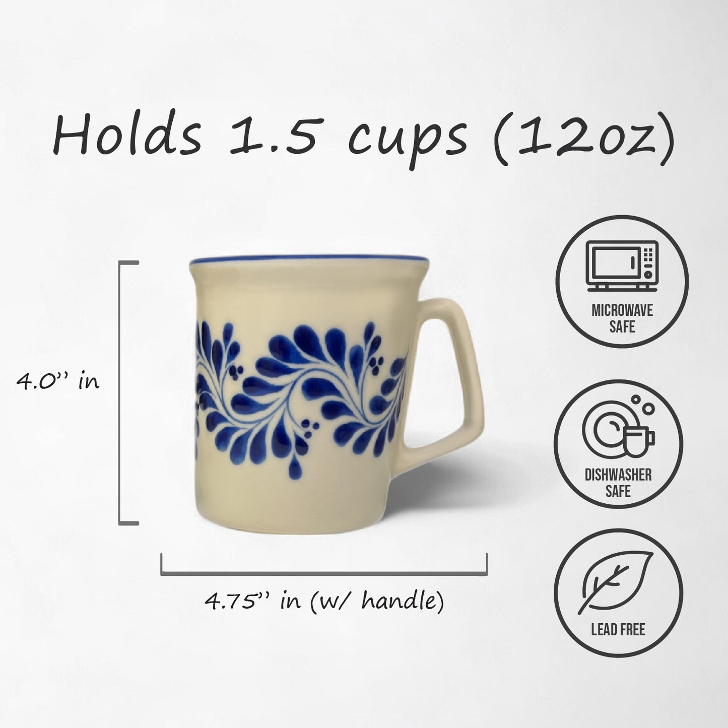 Tarro Mug Set of 4 - Garden Blue