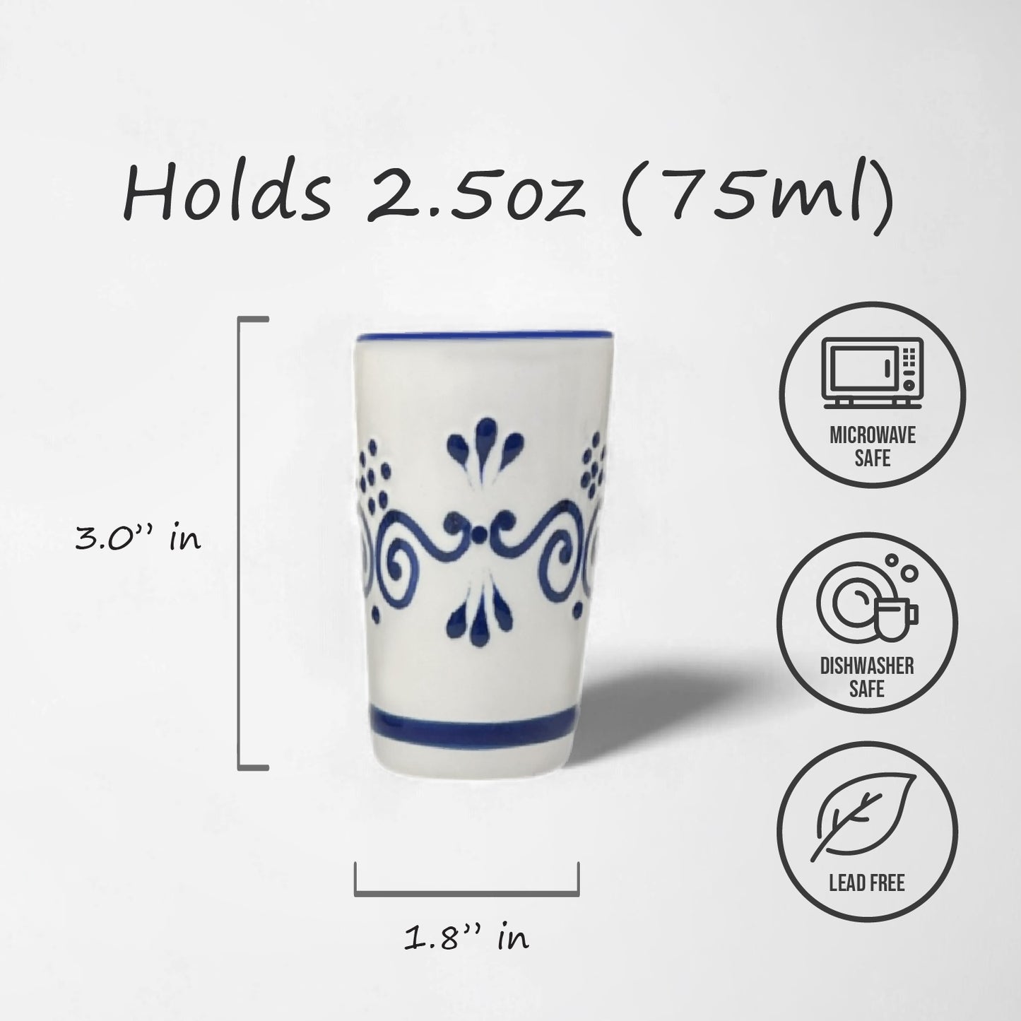 Shot Glass - Fiesta Blue
