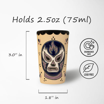 Shot Glass - Luchador Purple