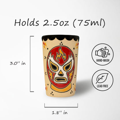 Shot Glass - Luchador Red