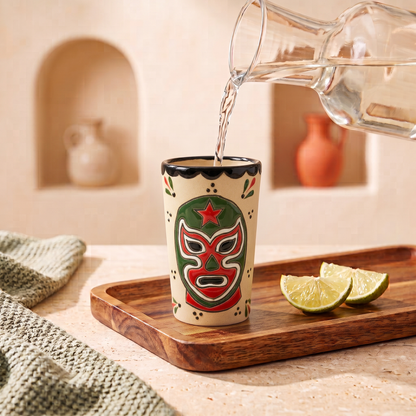 Shot Glass - Luchador Green