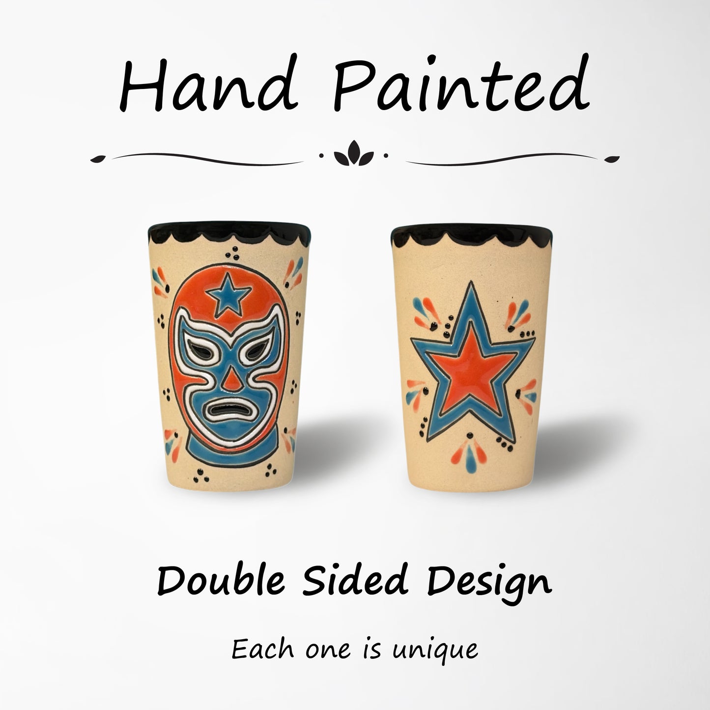Shot Glass - Luchador Orange