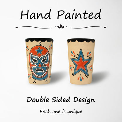 Shot Glass - Luchador Orange