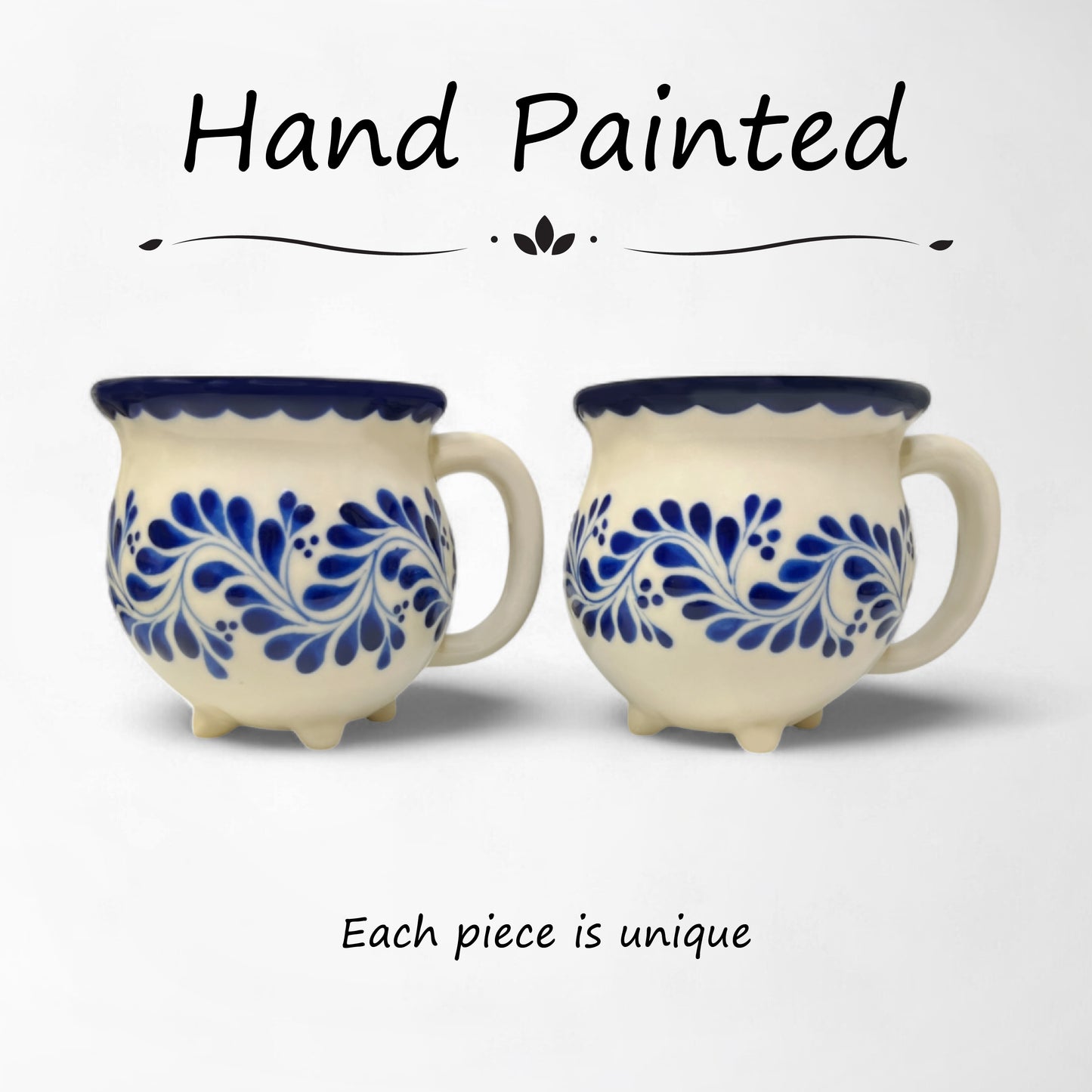 Perol Mug Set of 4 - Garden Blue