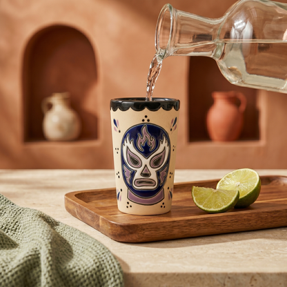 Shot Glass - Luchador Purple