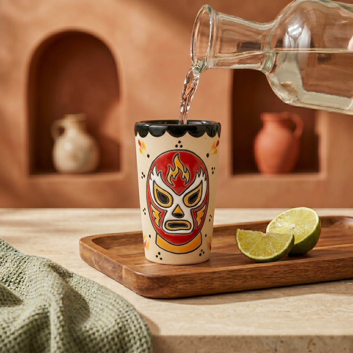 Shot Glass - Luchador Red