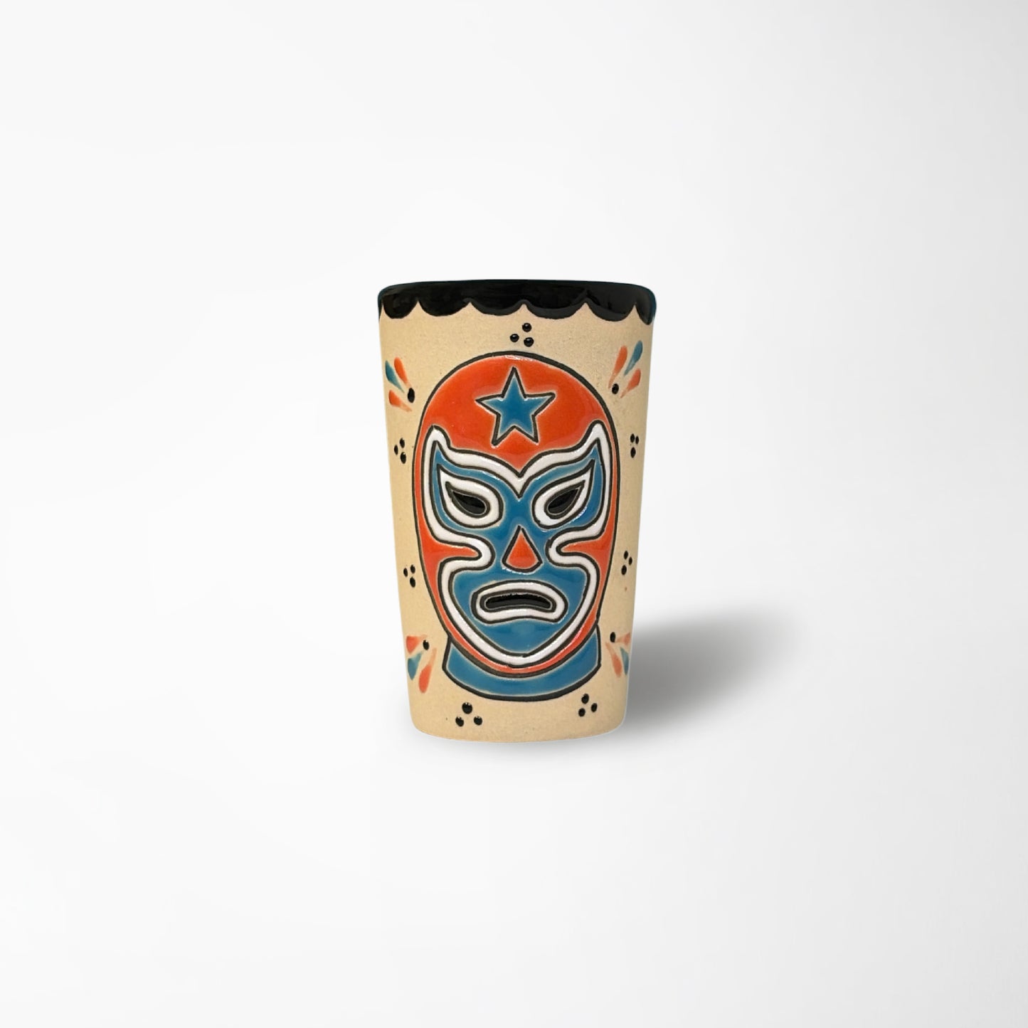 Shot Glass - Luchador Orange