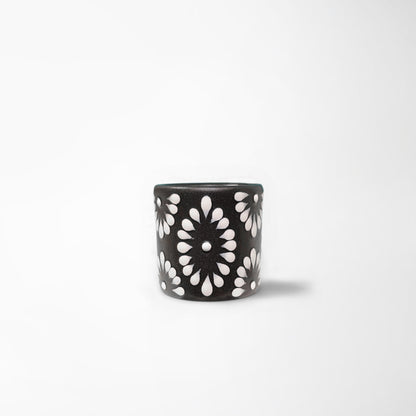 Talavera Shot Glass - Black & White