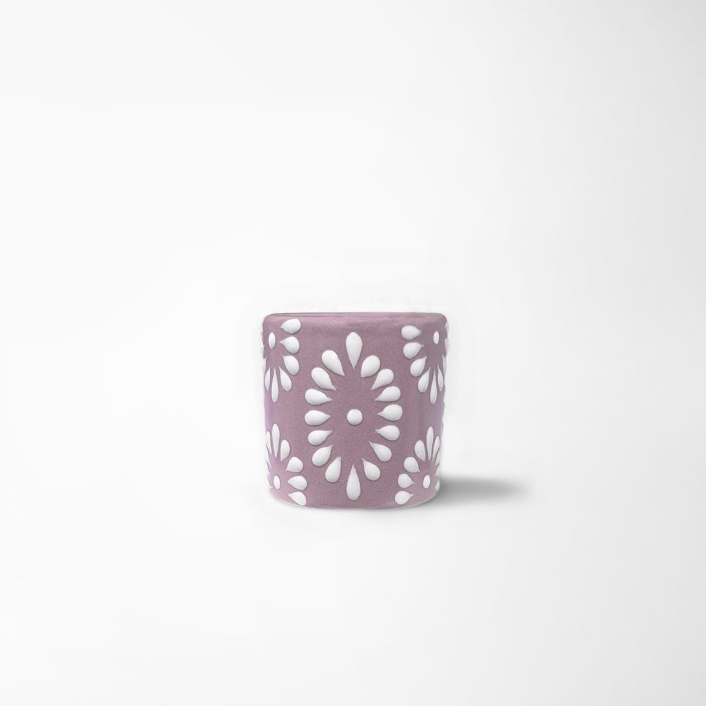 Talavera Shot Glass - Lilac & White