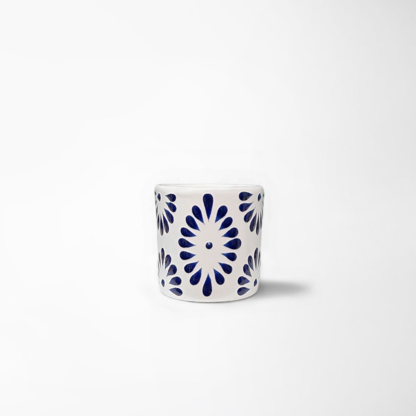 Talavera Shot Glass - White & Blue