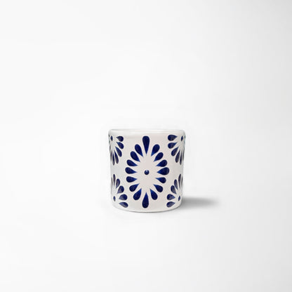 Talavera Shot Glass - White & Blue