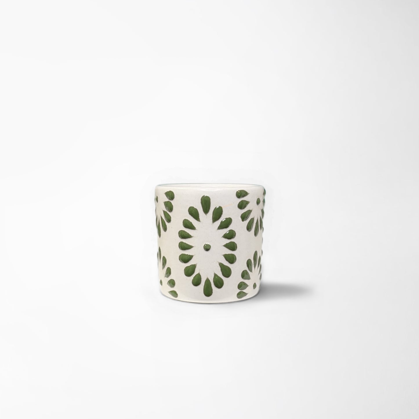 Talavera Shot Glass - White & Green