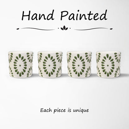 Talavera Shot Glass - White & Green