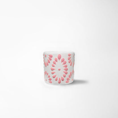 Talavera Shot Glass - White & Pink