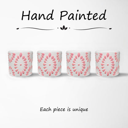 Talavera Shot Glass - White & Pink