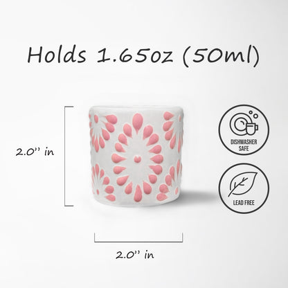 Talavera Shot Glass - White & Pink