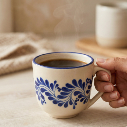 Café Mug - Garden Blue