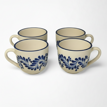 Café Mug Set of 4 - Garden Blue