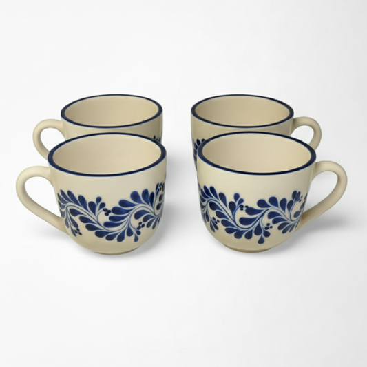 Café Mug Set of 4 - Garden Blue