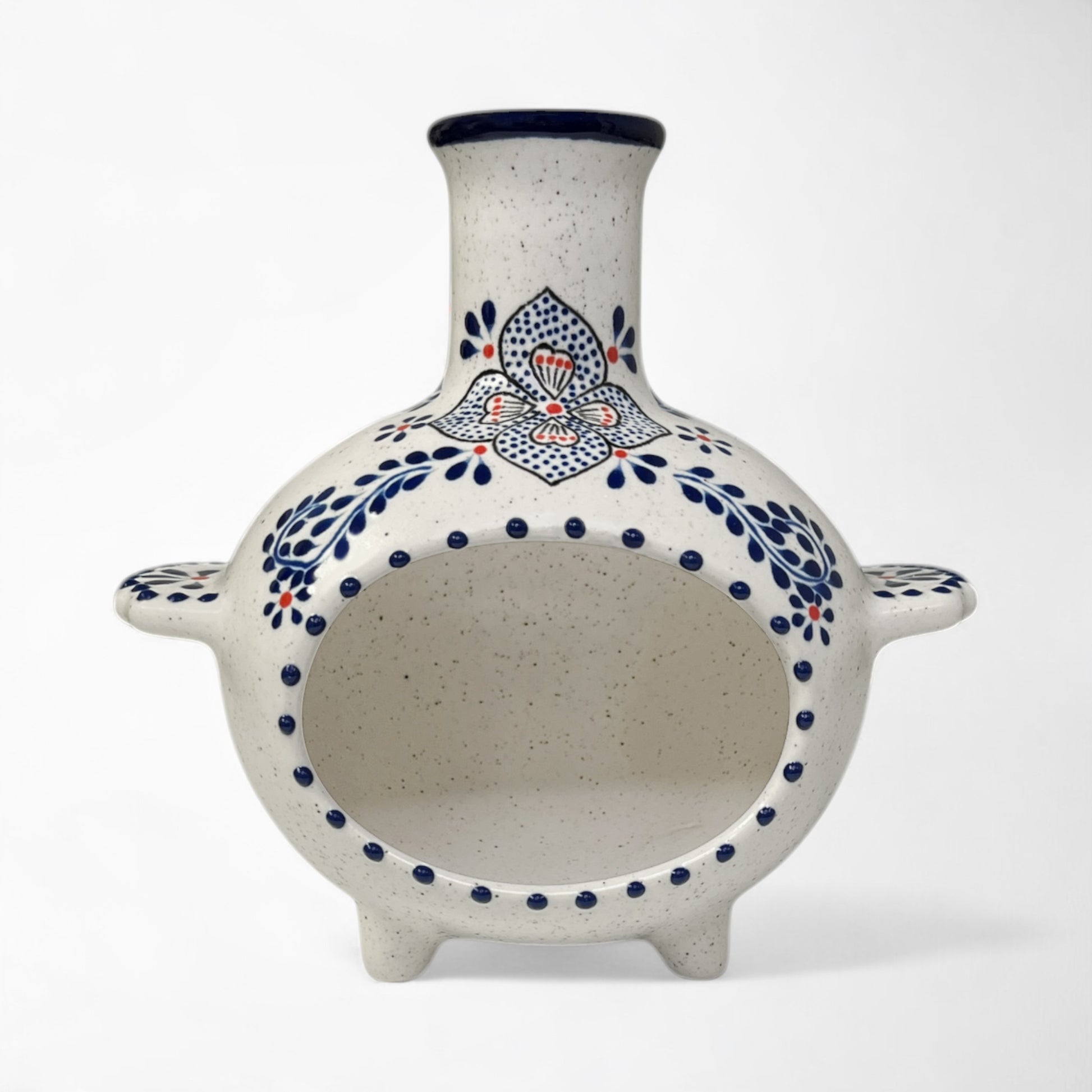 Handcrafted small ceramic chiminea for incense, rituals, and gifts