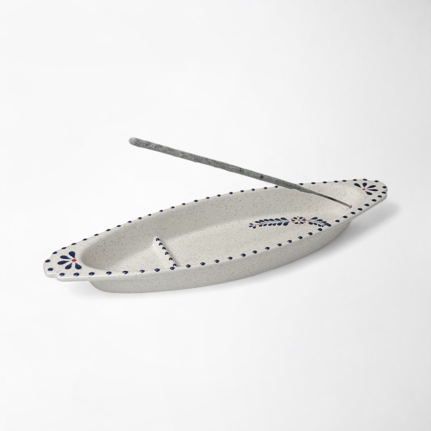 Hand-painted ceramic incense holder for burning incense sticks, perfect for meditation, yoga, or home decor