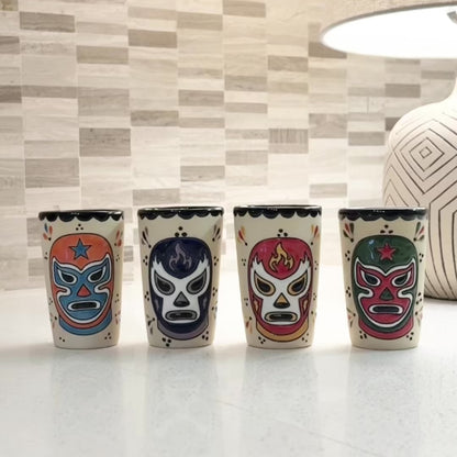 Shot Glass - Luchadores Tag Team