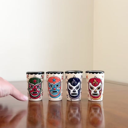 Shot Glass - Luchadores Tag Team