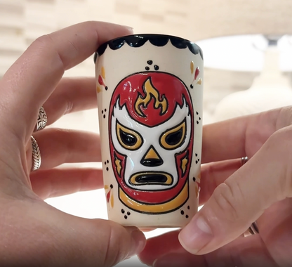 Shot Glass - Luchador Red