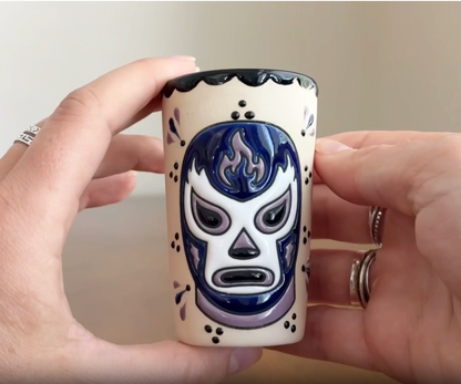 Shot Glass - Luchador Purple